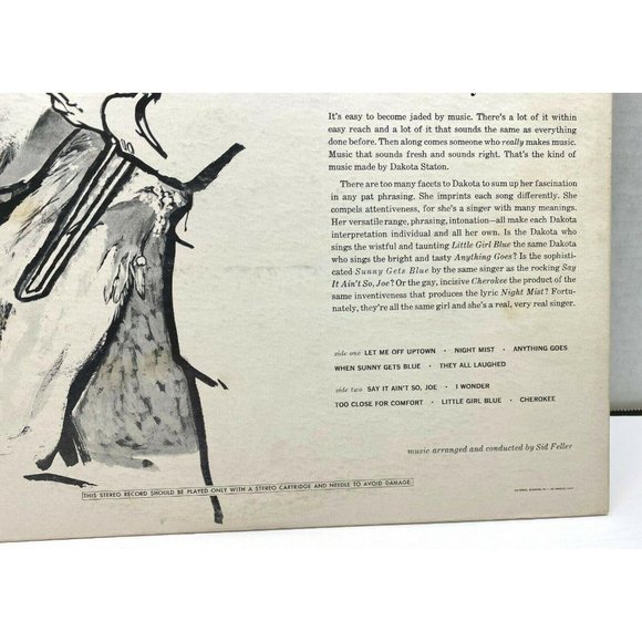 Dakota Staton Dynamic! Vinyl LP 1962 Capitol Records Stereo ST-1054 VG+ - Picture 6 of 6